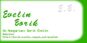 evelin borik business card